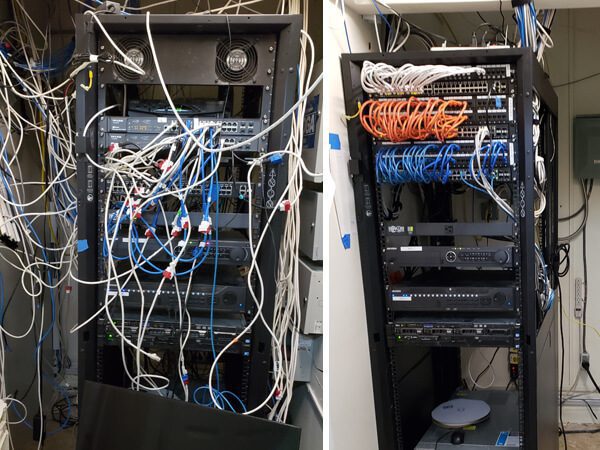 Before and After Network Cabling