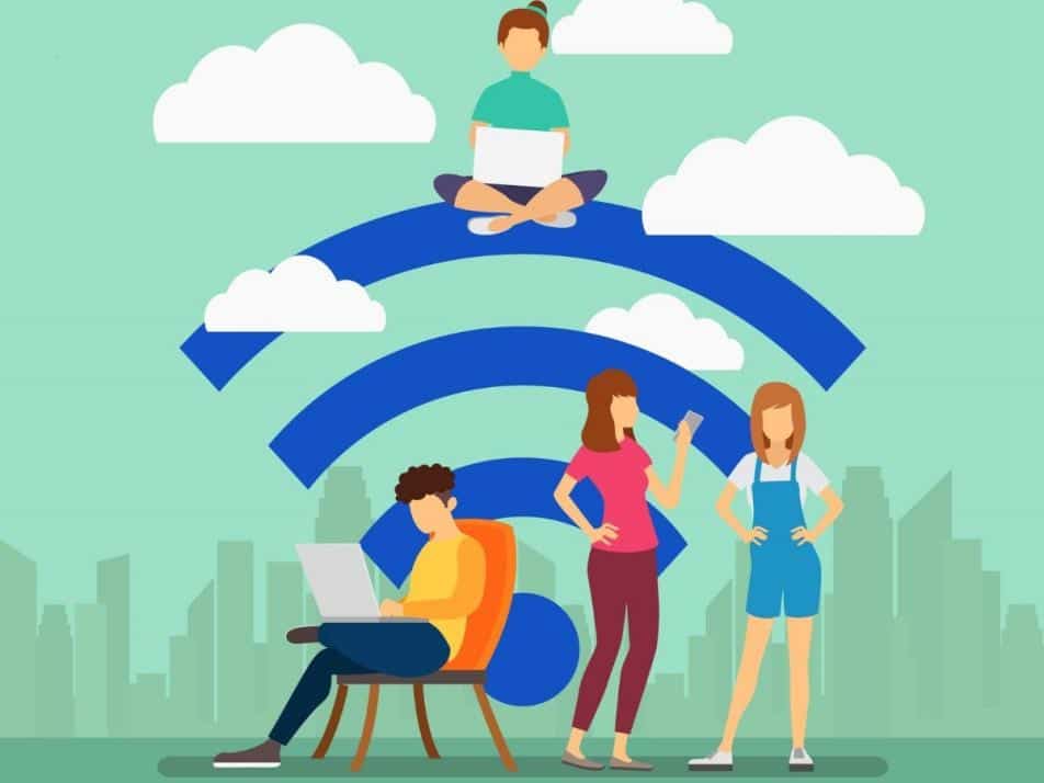 Technician setting up Unifi