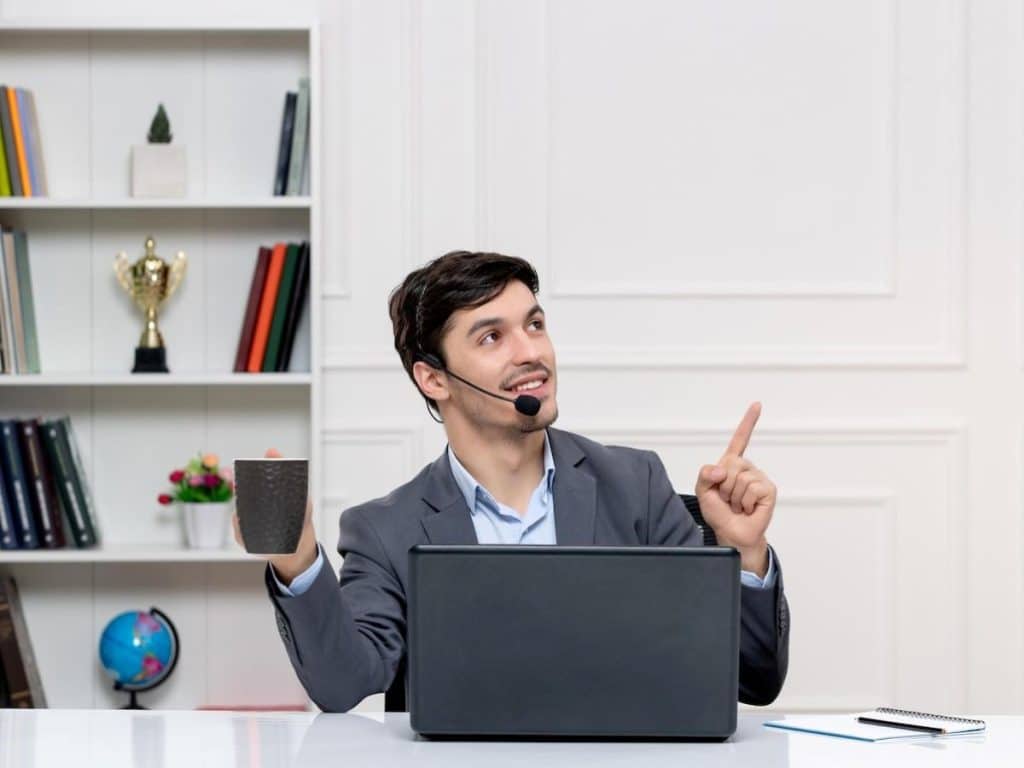 Network technician working