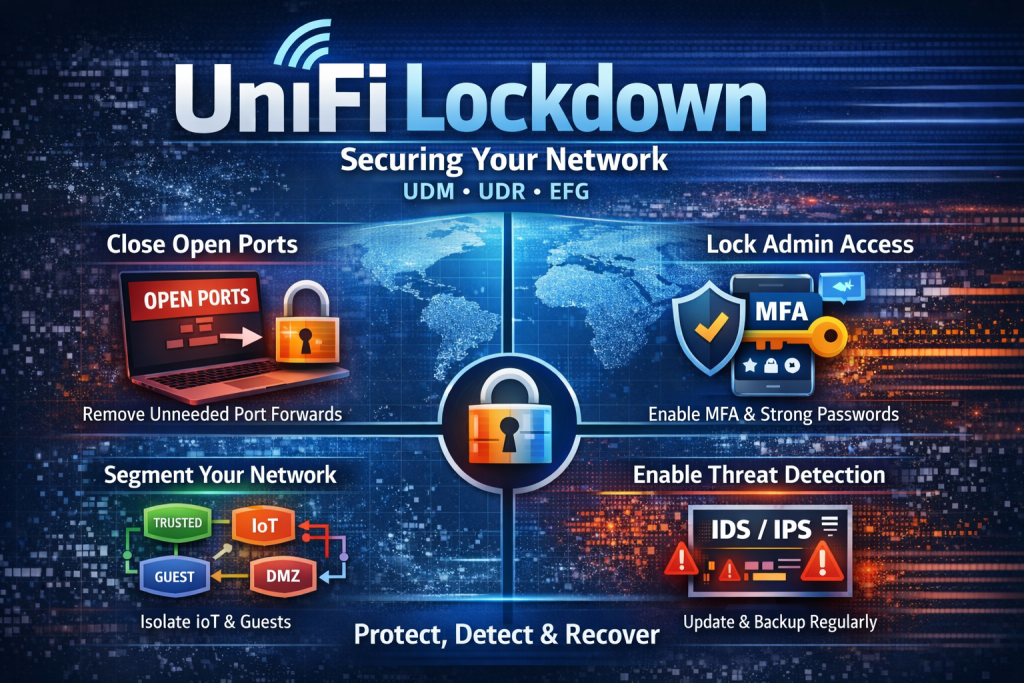 network security lockdown concept graphic