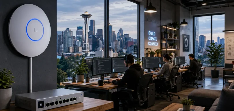 Tech Office Networks in Seattle: UniFi for Startups, Studios & Hybrid Workplaces