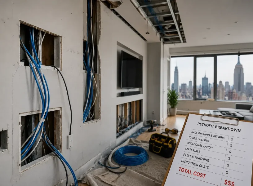 The Cost of Not Pre-Wiring Your New Home: A Breakdown for NYC Buyers The Cost of Not Pre-Wiring Your New Home: A Breakdown for NYC Buyers